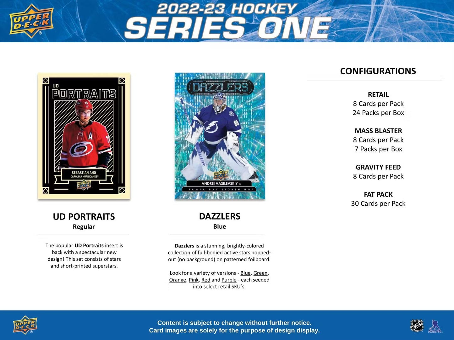 2022-23 Upper Deck Series 1 Hockey 7-Pack Blaster Box